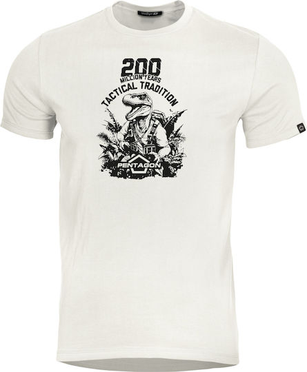 Pentagon T-rex T-shirt - Short Sleeve Everyday Use 00-white
