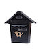 Cutie Poștală pentru Exterior Metalic în Culoarea Negru 38x38x10cm