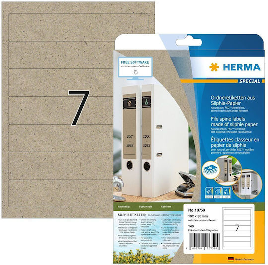 Herma Самозалепващи A4 етикети 192x38мм