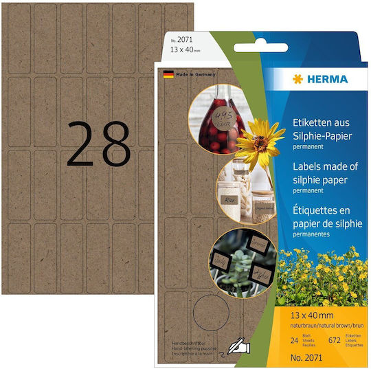 Herma Small Adhesive Labels in Transparent Color 13x40mm