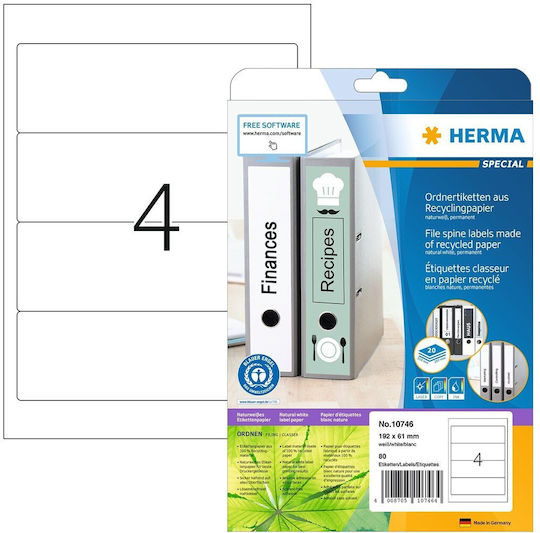 Herma Selbstklebende A4-Etiketten 192x61mm