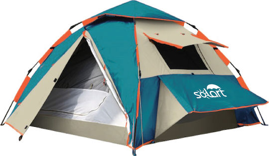 Solart Αυτόματη Σκηνή Camping Μπλε 3 Εποχών για 4 Άτομα 230x230x165εκ.