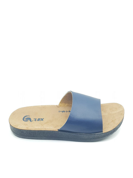 Women's Flat Sandals in Blue Color