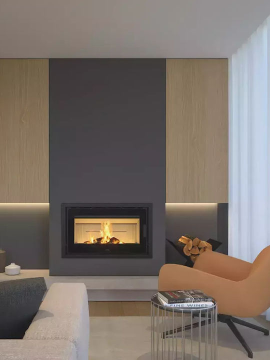 Norfire Design Norfire 870 Ενεργειακό Τζάκι Ξύλου 5kW Ίσιο με Ανοιγόμενη Πόρτα