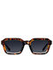 Meller Nayah Unisex Sunglasses with Brown Plastic Frame and Gray Polarized Lens