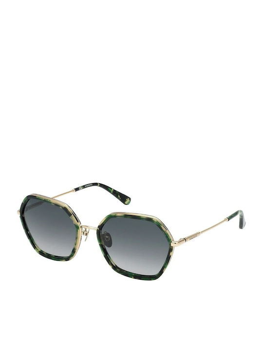 Nina Ricci Damen Sonnenbrille mit Grün Metall Gestell und Grün Linse