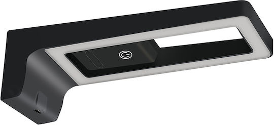 Orno Modern Lamp Wall with Integrated LED and Natural White Light Black