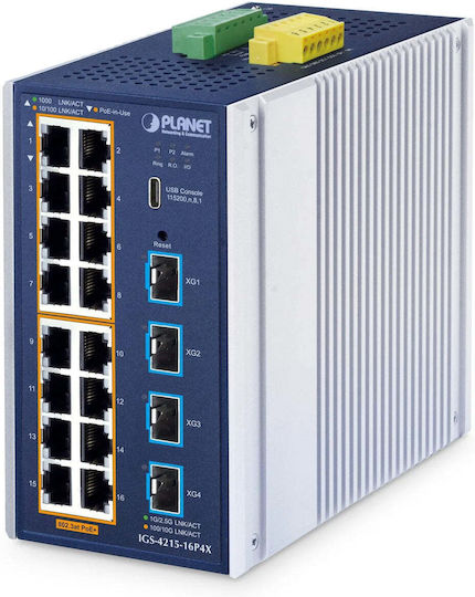 Planet Technology Managed L2 Switch με 16 Θύρες Gigabit (1Gbps) Ethernet