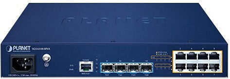 Planet Technology SGS-6310-8P4X Managed L3 PoE+ Switch με 8 Θύρες Gigabit (1Gbps) Ethernet
