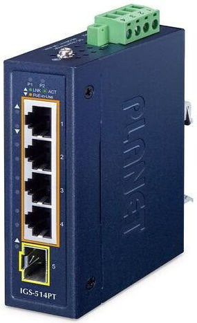 Planet Technology IGS-514PT L2 PoE Switch с 4 Портове Гигабитови (1Gbps) Ethernet