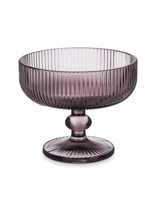 Arte Regal Eisschüssel Rund Glas Lila mit Durchmesser 12cm