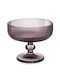 Arte Regal Eisschüssel Rund Glas Lila mit Durchmesser 12cm