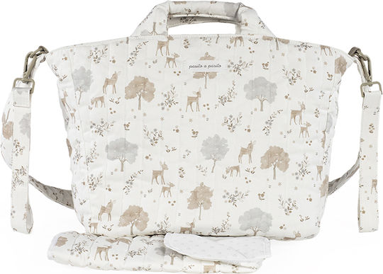 Pasito a Pasito Shoulder/Hand Diaper Bag Beige 43x29x11cm.