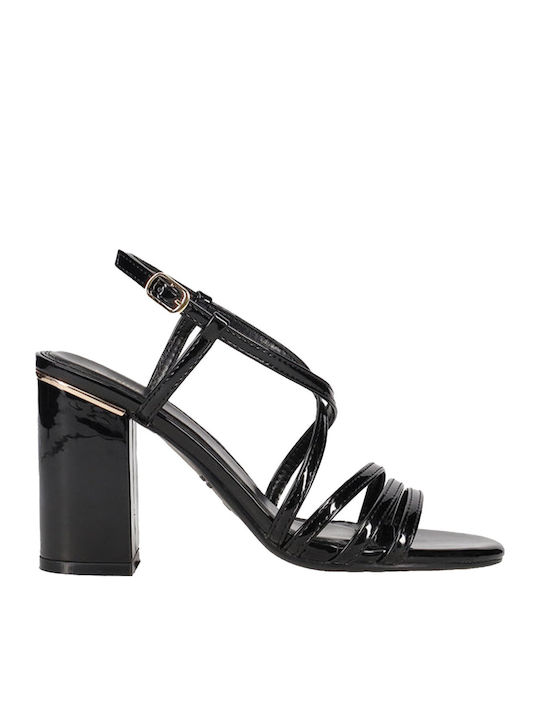 Sandalen aus Lackleder Schwarz