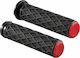 Arlen Ness Grip Closed Handlebars 25.4mm Diamond Diamond Knurled No Flange No Waffle Throttle-by-wire Soft 500-017 Black-Red