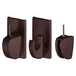 Γαντζάκια Tesa Powerstrips Vario Curtain Hooks Brown