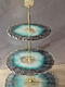 Glass Dessert Tower Stand with 3 Tiers Multicolour