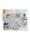 MayHome Set Kids Duvet Cover Semi-double with Pillowcase Cotton Gray 180x240cm