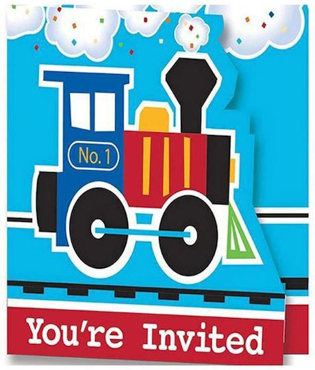 Προσκλήσεις "all Aboard" Creative Converting 8 Tεμάχια