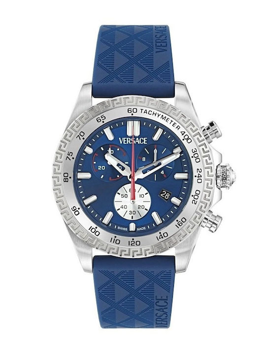 Versace Chrono X Ανδρικό Ρολόι Μπαταρίας με Μπλ...