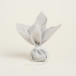 Beauty Home Μαντηλι 27 X 27 Cm Γκρι Ασημι Lurex