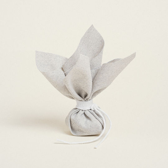 Beauty Home Serviette 27 x 27 cm Grau Silber Lurex