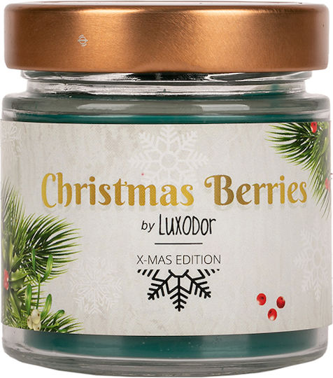 Luxodor The translated Liquid template in German language: Weihnachtskerzen & Kerzenständer Kerze Grün Weihnachtsbeeren Pflanzlich