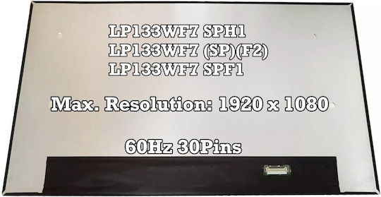 Innolux Monitor LED / IPS 1920x1080 30 Pin for Laptop LP133WF7 835227