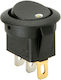 Rocker Switch Round W White Led
