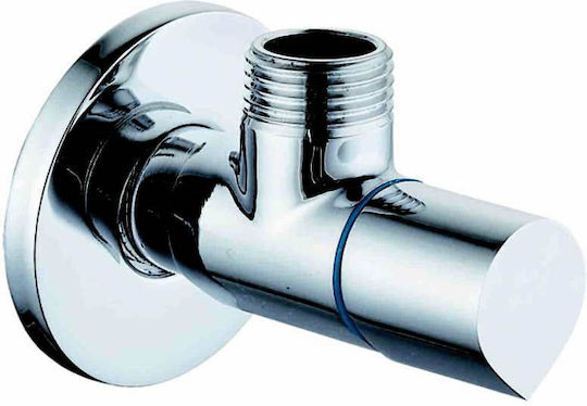 Robinet colțar cu bilă ceramică 1/2 x 3/8 albastru