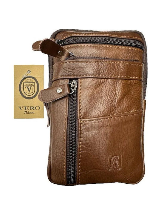 Vero Bags Leather Men's Bag Shoulder / Crossbody Tabac Brown