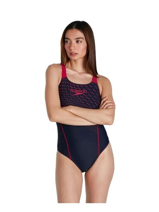 Medley Logo Medalist Athletic One-Piece Swimsuit Black