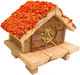 Croci Crop&crok Wooden House with Carrot Roof and Hay Filling 14x12x13cm Croci