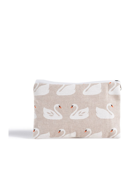 Beauty Home Swans Kids Wallet with Beige Zipper