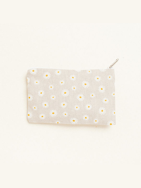 Beauty Home Small Daisies Kids Wallet with Gray Zipper