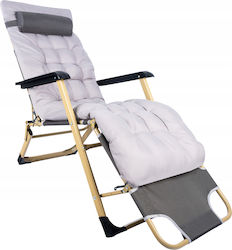 Sunbed Single Metal with Cushion Gray 178x64cm. Sunbed Single Metal with Cushion Gray 178x64cm.