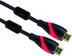 Cablu Vcom Cg525d HDMI M la HDMI M 10m Negru V1.4 Conectori placati cu aur Ferrită