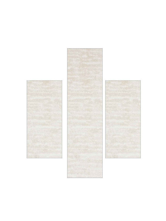 Klonaras Σετ Μοντέρνα Χαλιά Κρεβατοκάμαρας Cream KL472590 3τμχ
