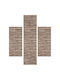 Klonaras Σετ Μοντέρνα Χαλιά Κρεβατοκάμαρας Beige KL472587 3τμχ