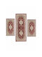 Balsan 9209 Set Klassiker Schlafzimmer-Teppichsets Synthetisch,Polyester/Cotton/Leather Red P620689 3Stück