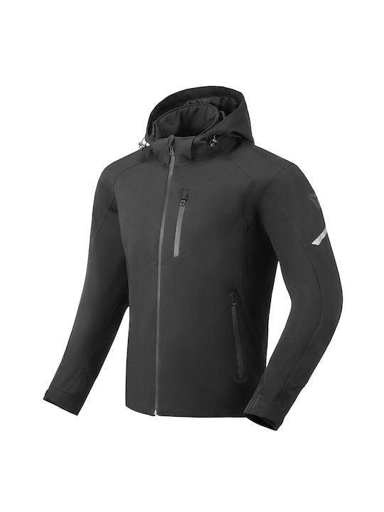 Seca District Мъжко Мотоциклетно яке Softshell Водоустойчив Черен