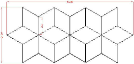 Diamond Κρεμαστό Φωτιστικό LED 243.9x558.6εκ.