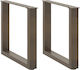 vidaXL Metallic Furniture Leg 2 Pieces Suitable...