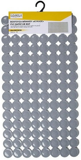Sidirela Circles Bathtub Non-slip with Suction Cups Gray 36x38εκ.