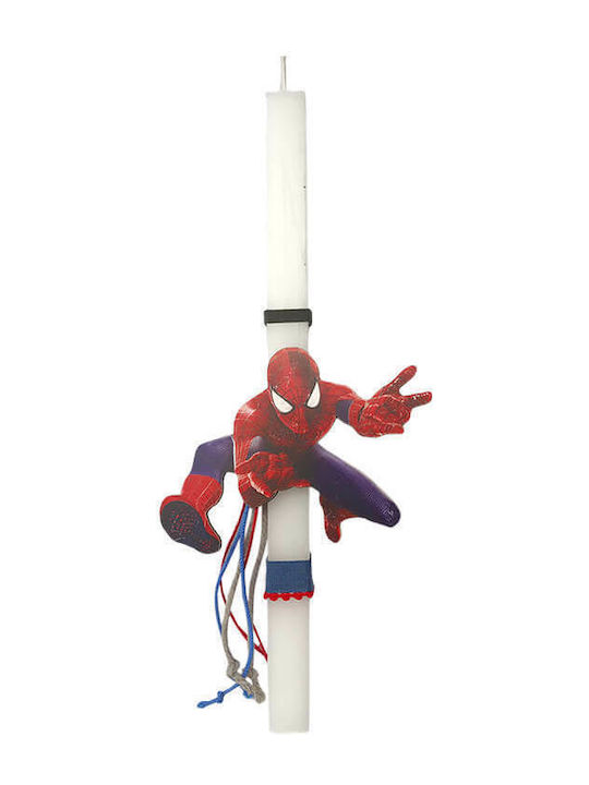 Easter Candle Spiderman Square Handmade Red Candle
