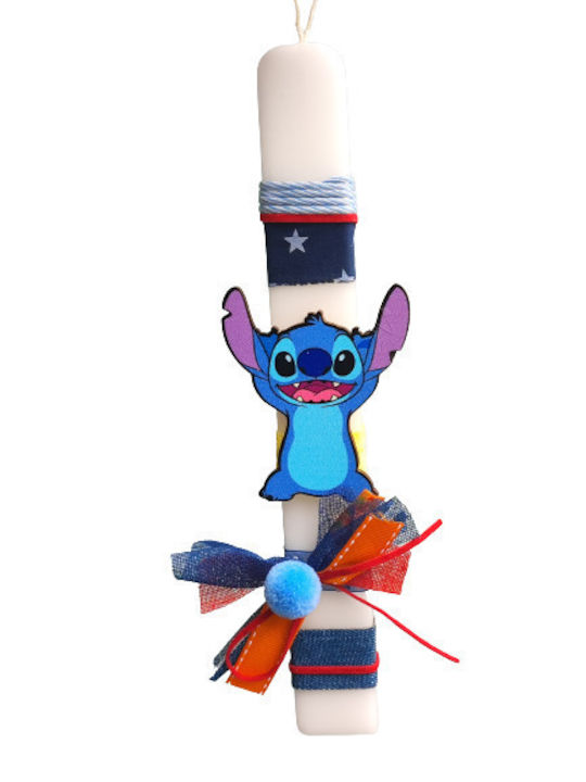 Easter Candle Lilo & Stitch Flat Scented Handmade with Box Lilo & Stitch Blue