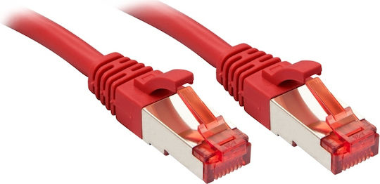 Lindy S/FTP Cat.6 Ethernet Network Cable 10m Red 1pcs