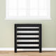 vidaXL Black Particleboard Radiator Cover 78x20x82cm