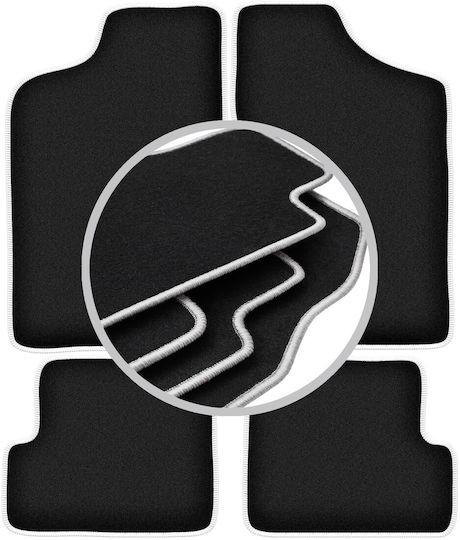 Carlux-silver Car Mats Fiat Cinquecento Hatchback 1991-1998