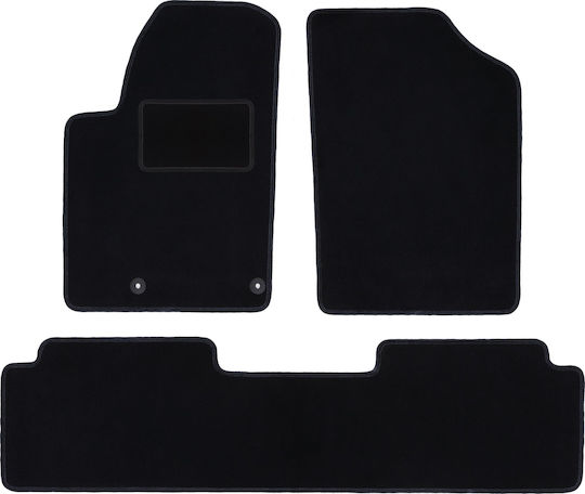 Schwarze Samt-Fußmatten Citroen Xsara Picasso Minivan 1997-2010
